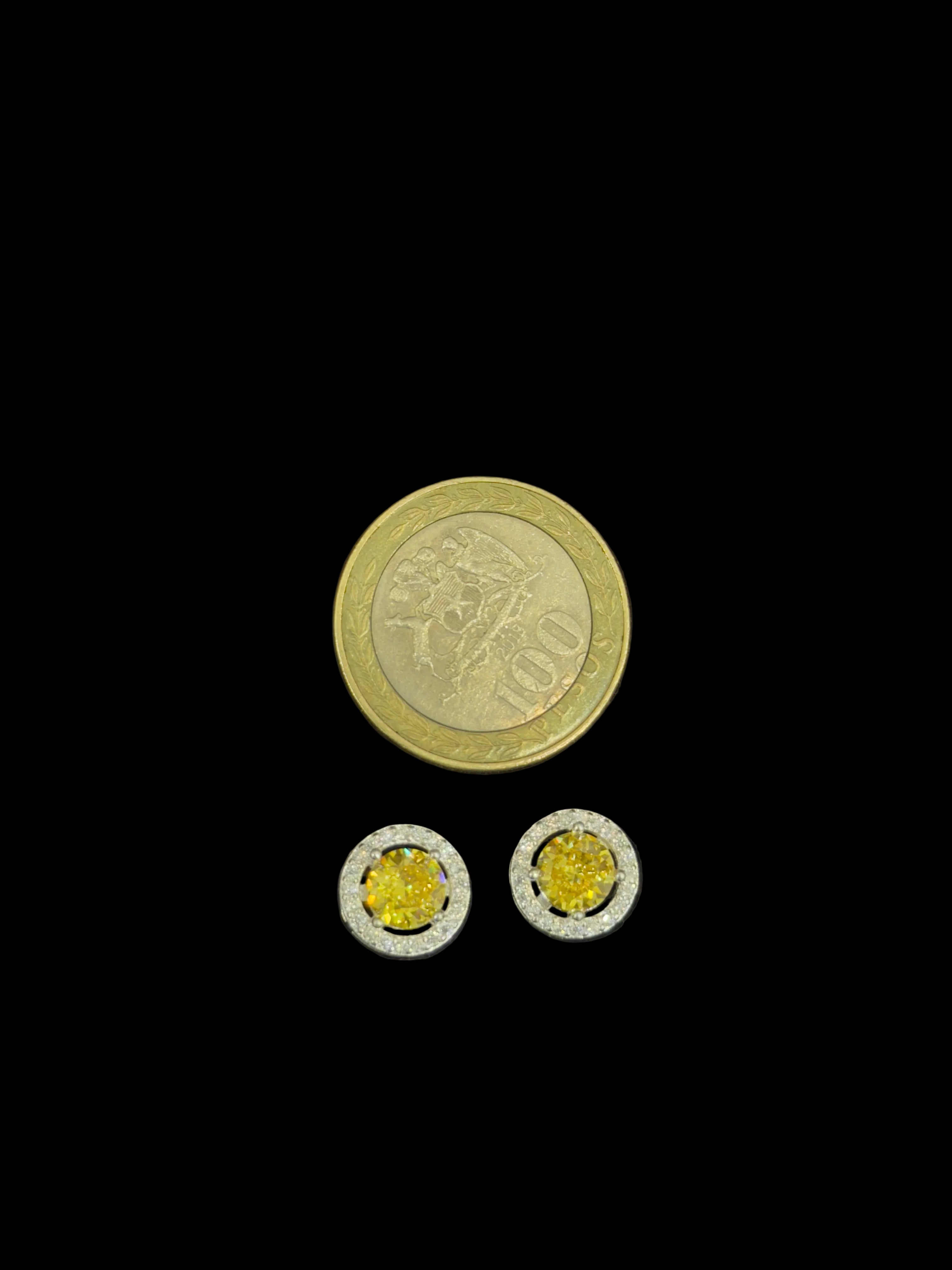 Aritos circon amarillo