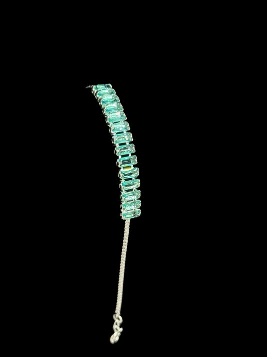 Pulsera tenis celeste