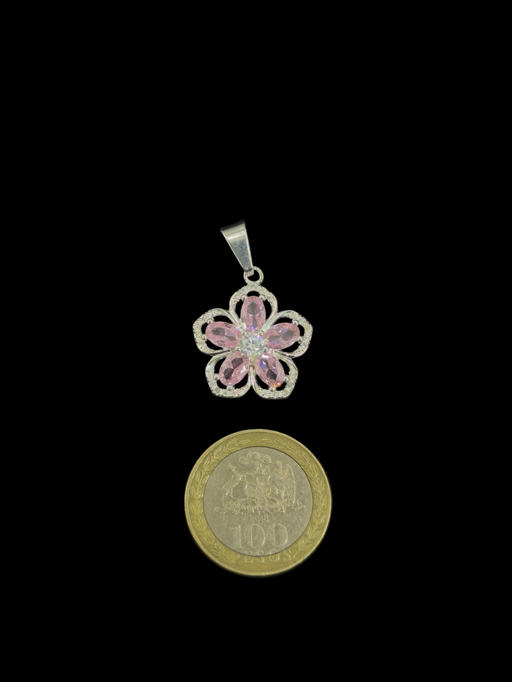 Colgante flor rosado