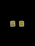 Aritos de circon amarillo