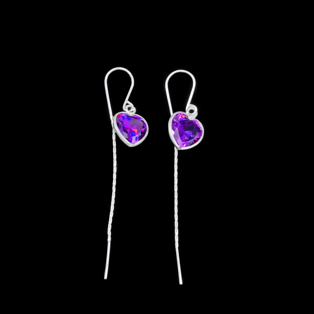 Aros de corazón colgante 🩷