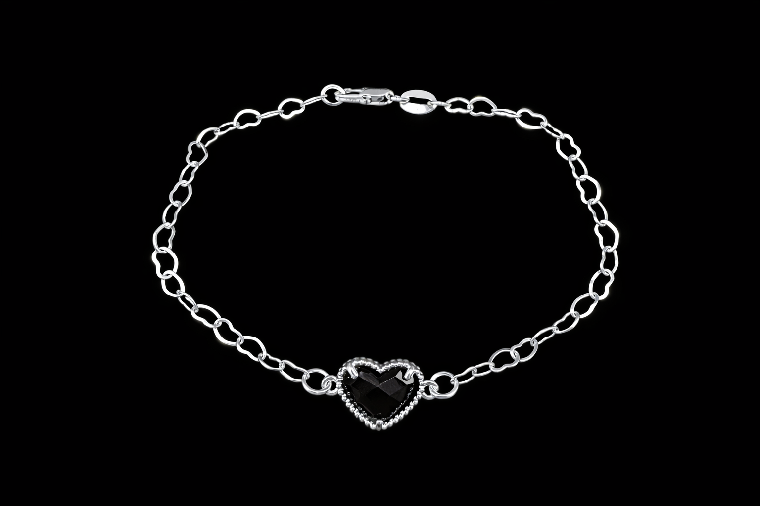Pulsera corazón negro 🖤