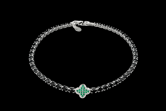 Pulsera tenis trébol 🍀