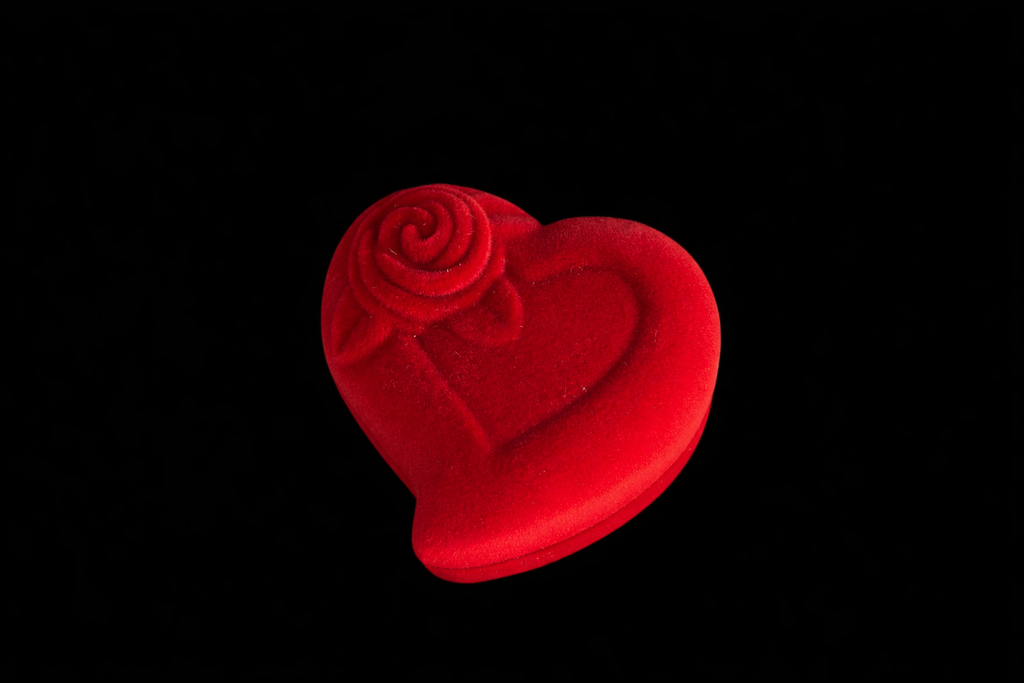 Caja para anillos de corazón